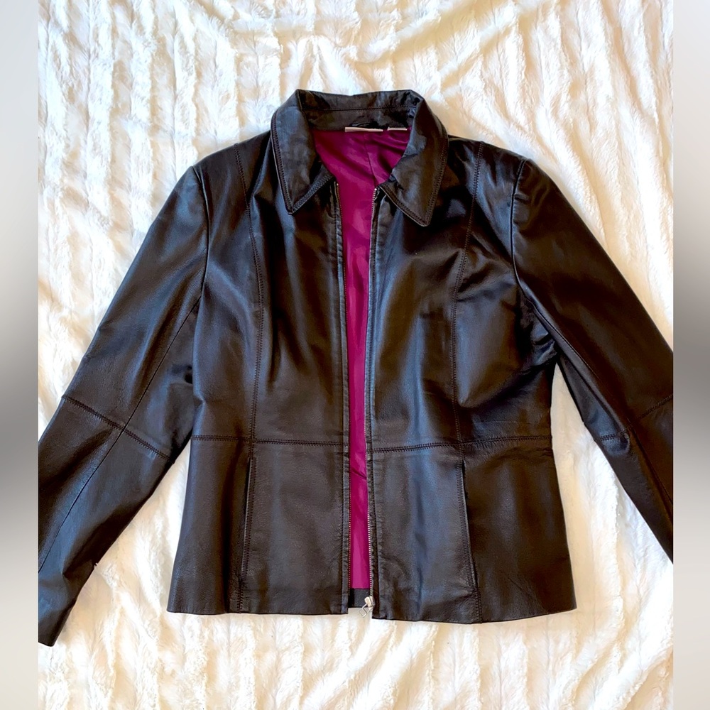 Brown Leather Coat